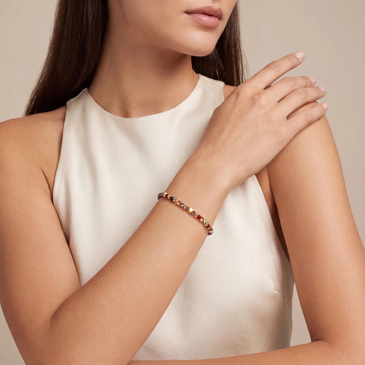Armband Golden Whisper braun-rot