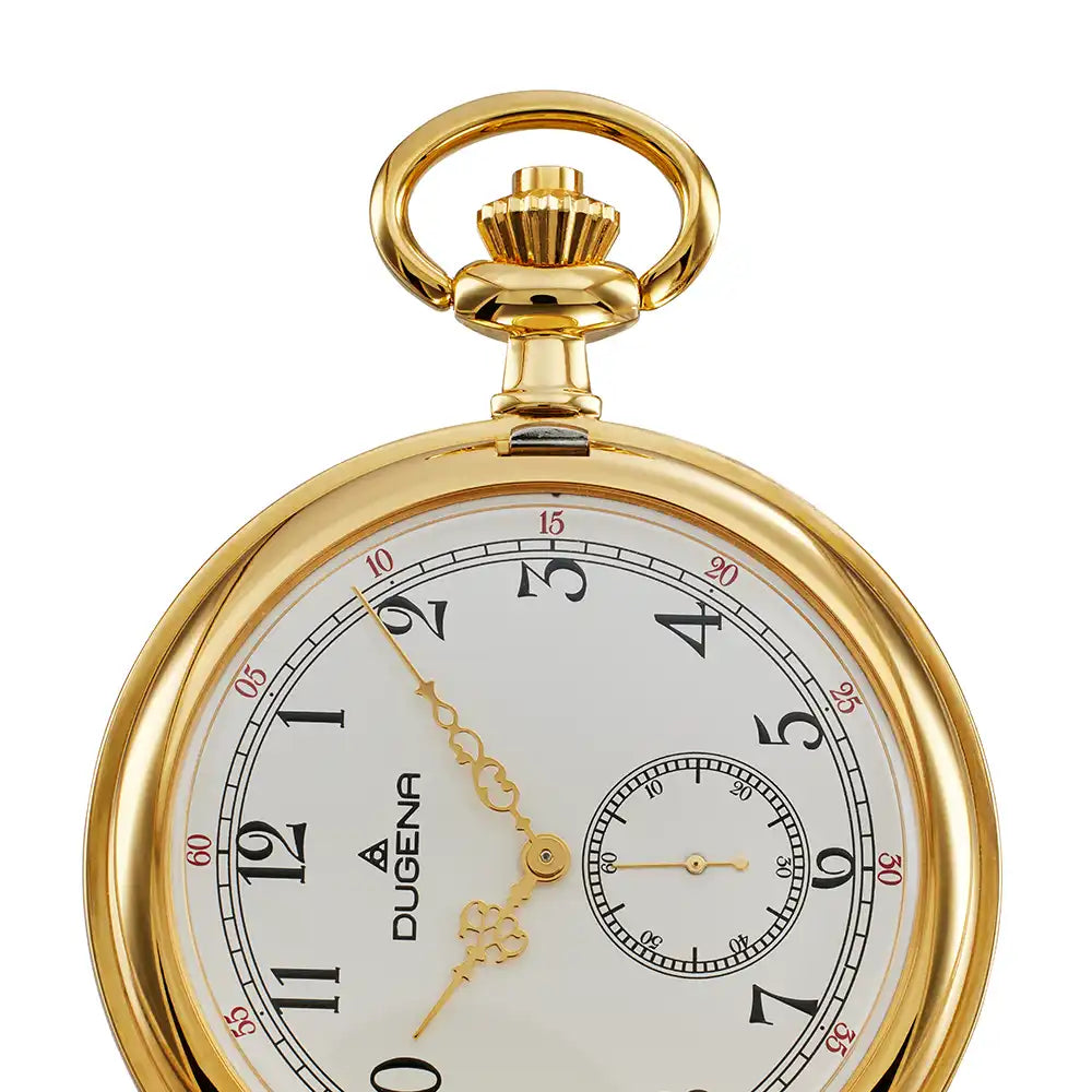 DUGENA - Savonette Taschenuhr Gold Weiß