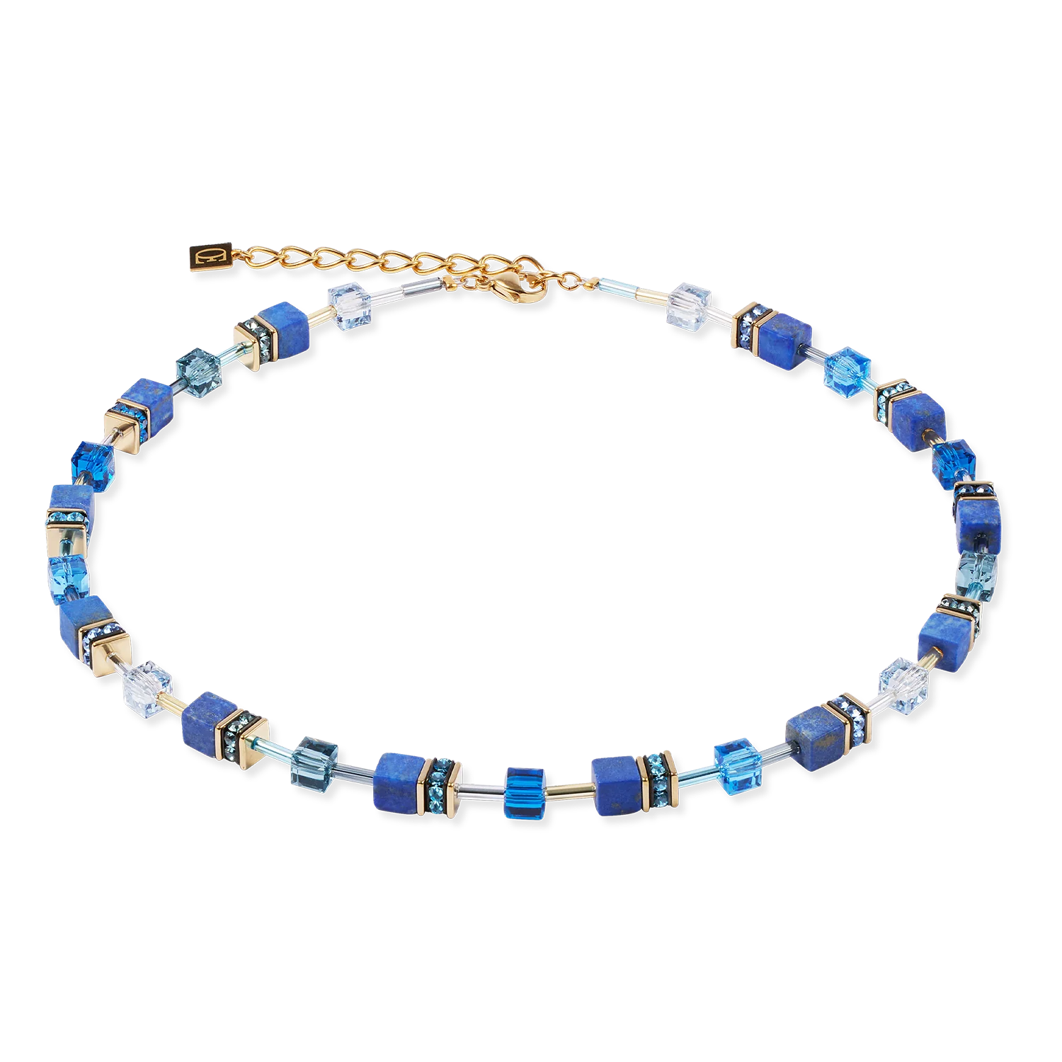 COEUR DE LION - GeoCUBE® Iconic Precious Halskette blau
