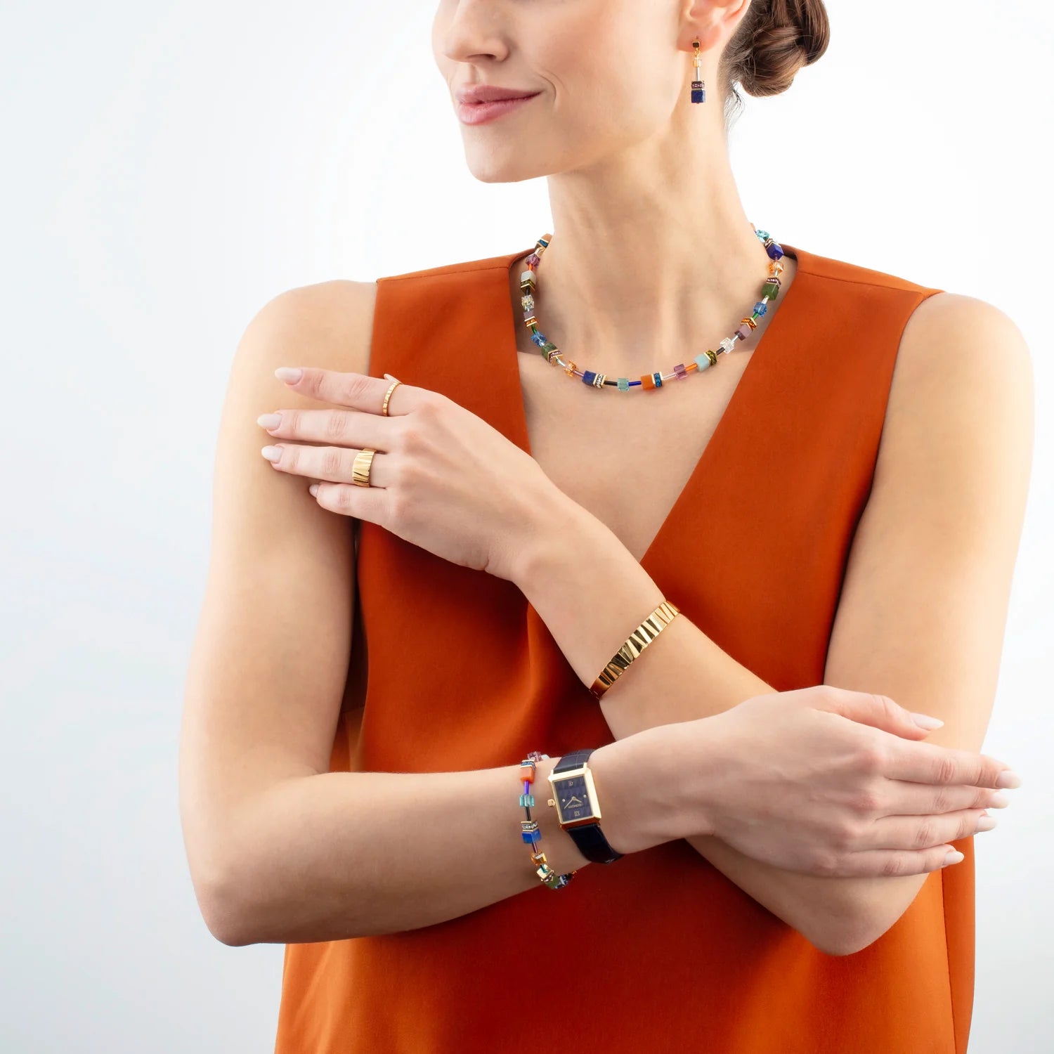 GeoCUBE® Iconic Precious Halskette multicolor motion - Juwelier Donkel