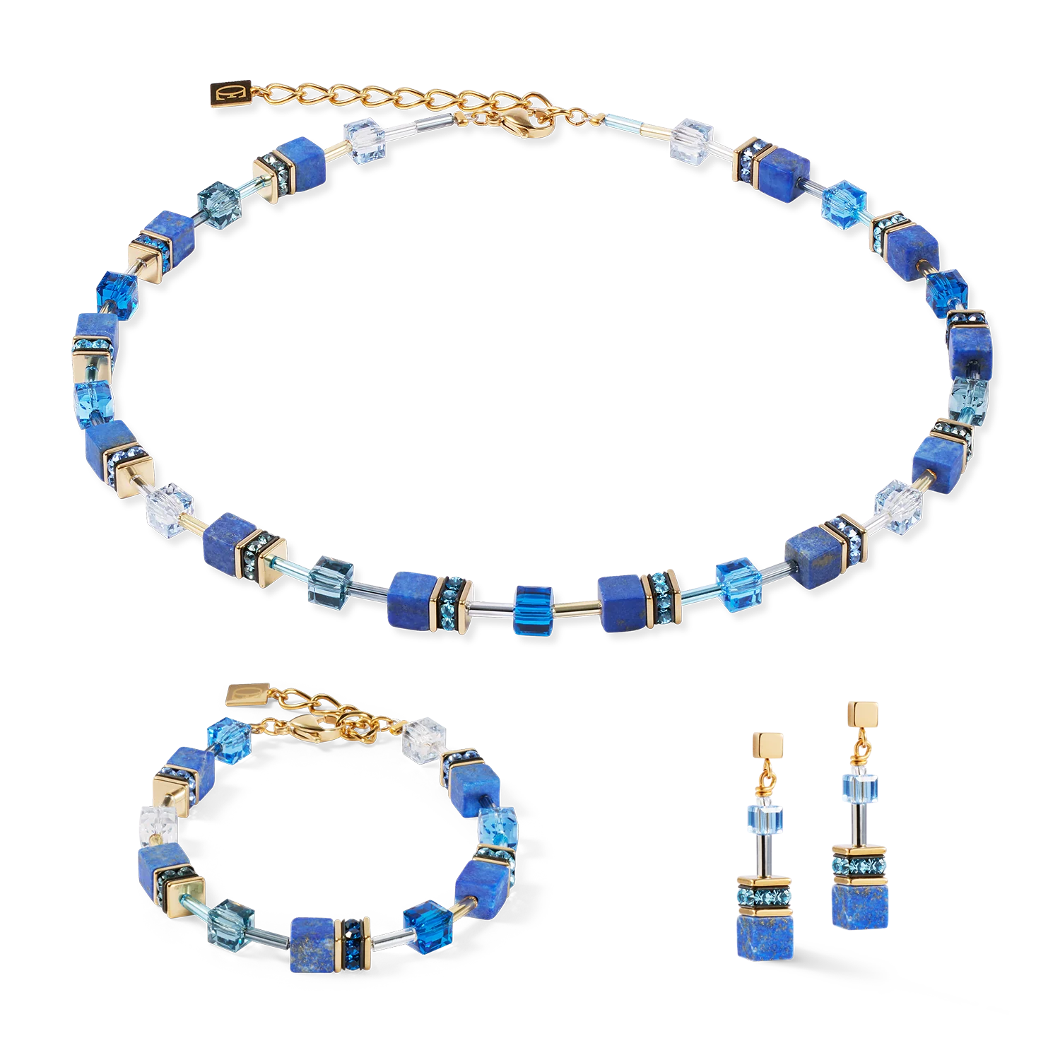 COEUR DE LION - GeoCUBE® Iconic Precious Armband blau