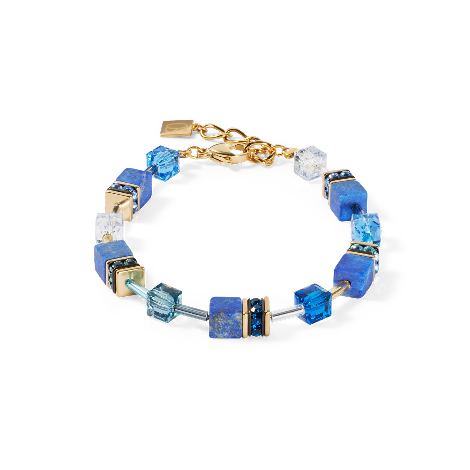 COEUR DE LION - GeoCUBE® Iconic Precious Armband blau