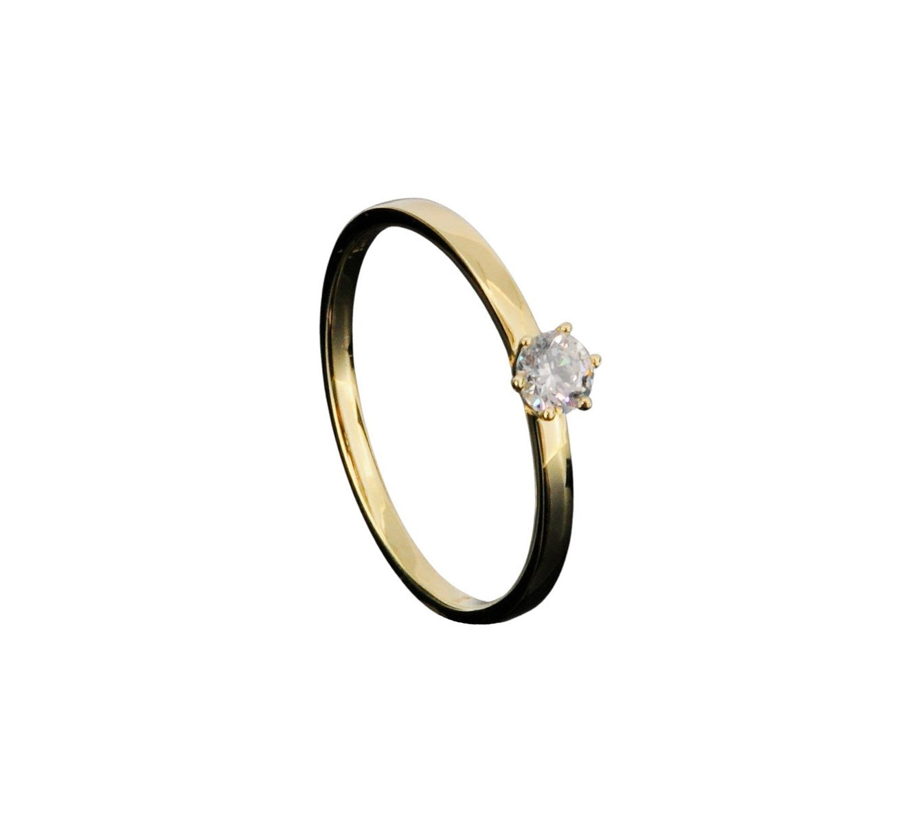 WILHELM MÜLLER - Verlobungsring 333 (8kt) Gelbgold mit 1 Zirkonia
