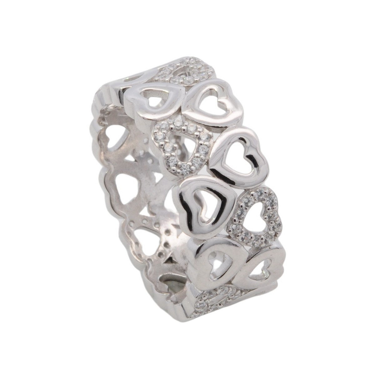 WILHELM MÜLLER - Ring Herzen Silber