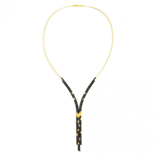 BERND WOLF - Halskette Yaneki in Silber vergoldet mit Spinell