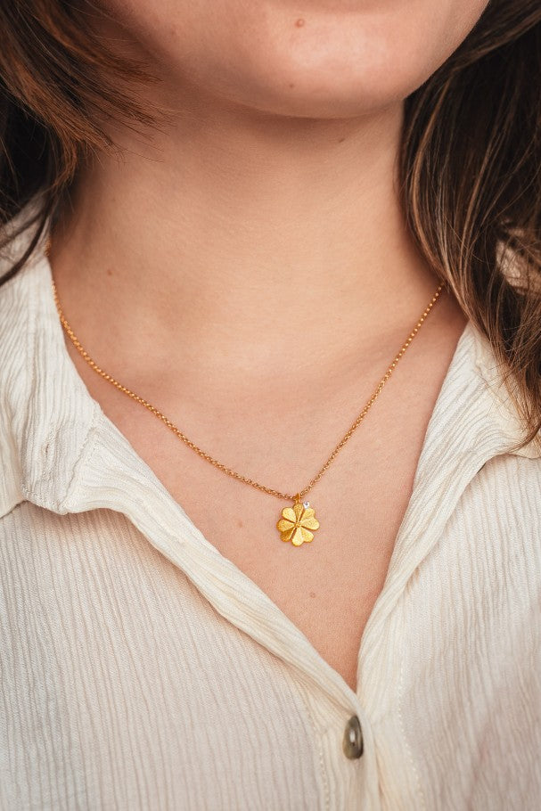 BERND WOLF - Kleenia Halskette Kleeblatt mit Zirkonia