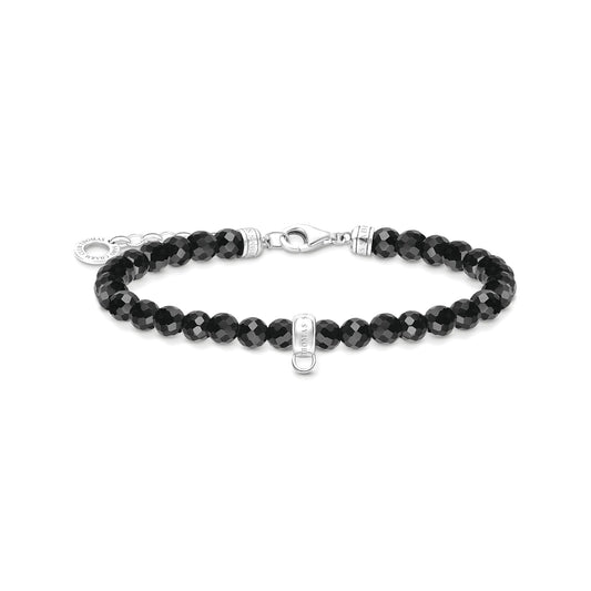 THOMAS SABO - Charm-Armband mit schwarzen Onyx-Beads Silber