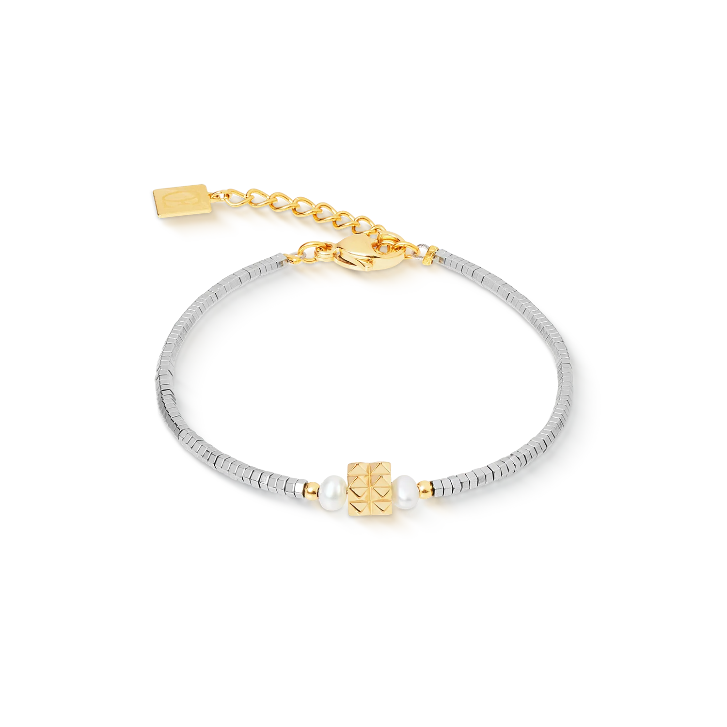 COEUR DE LION - Armband Edge & Grace silber-gold