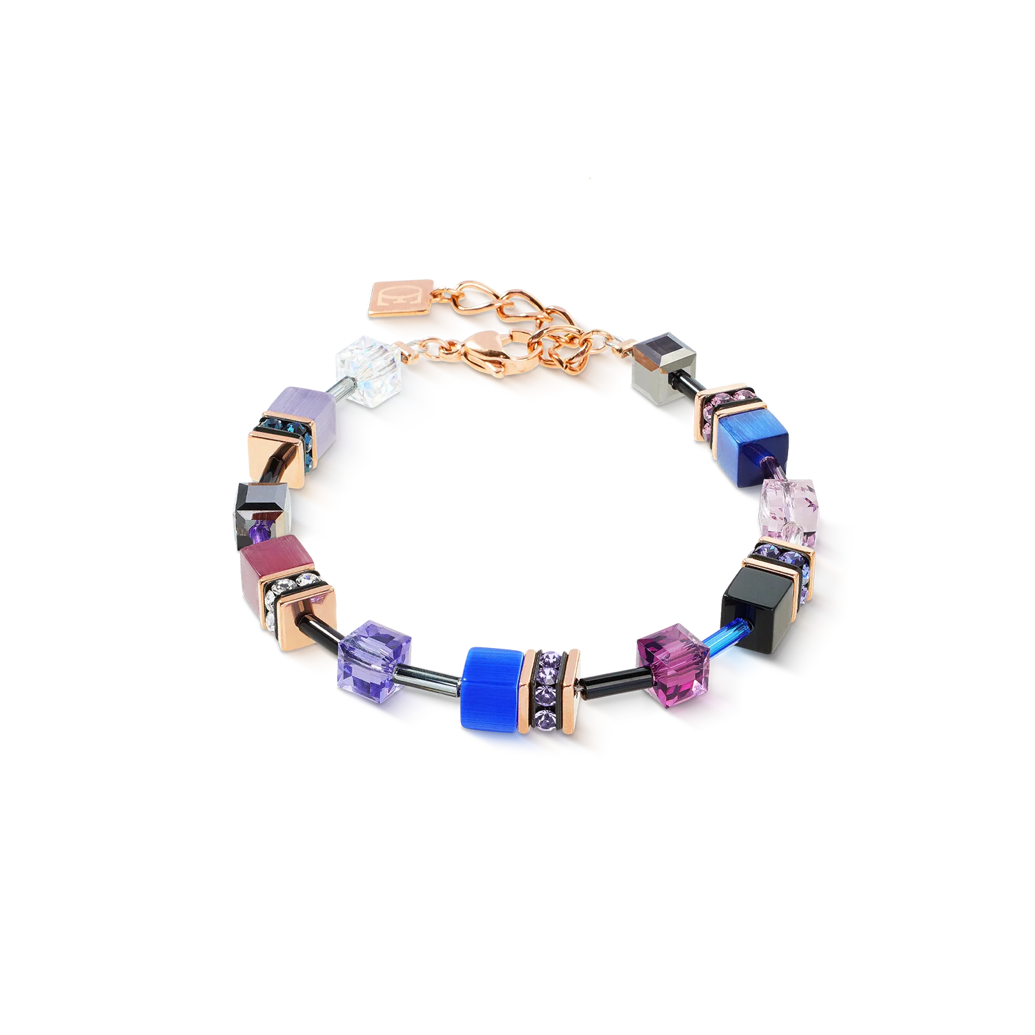 COEUR DE LION - GeoCUBE® Iconic Armband Blue Moon roségold