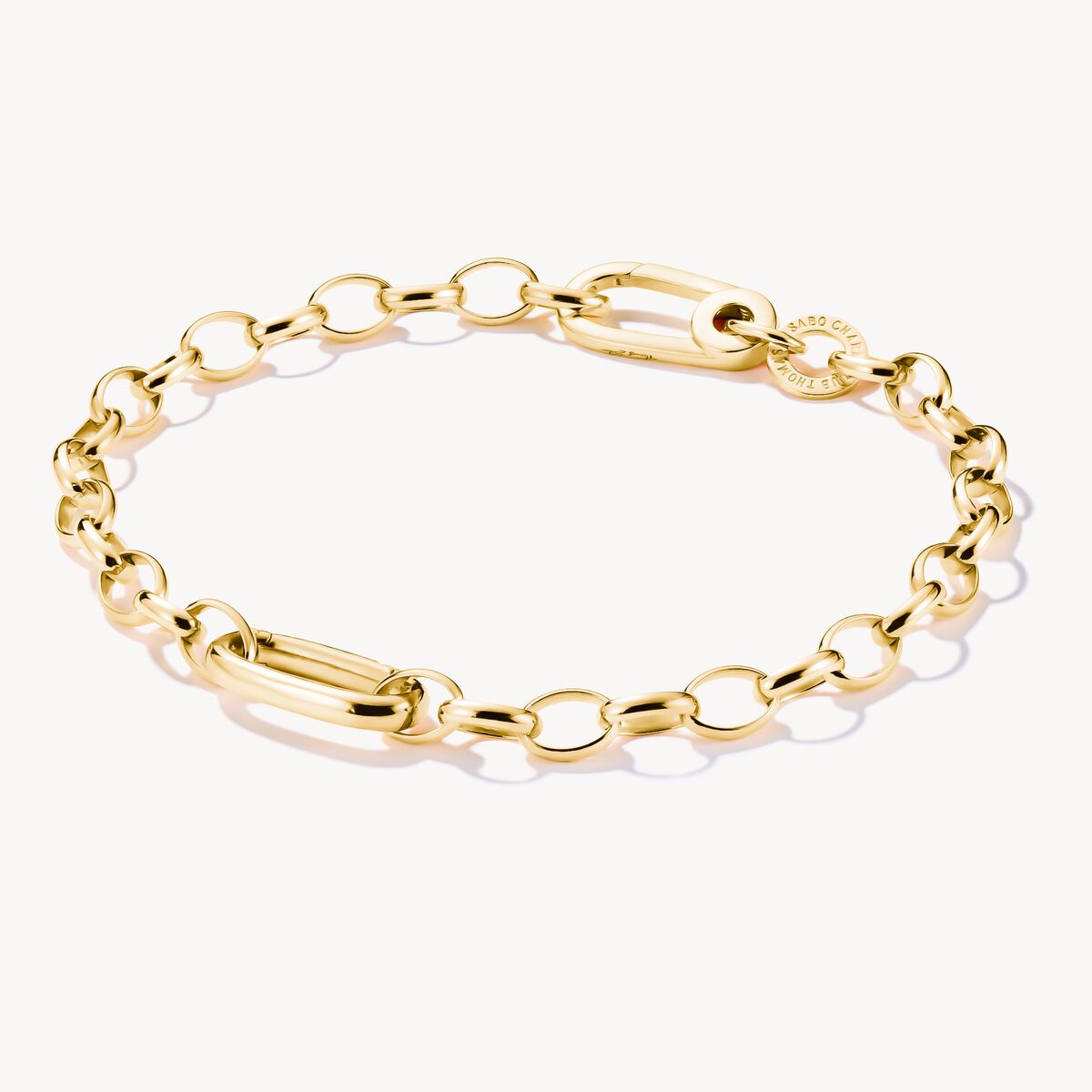 THOMAS SABO - Charm-Armband mit einem Connect Link klein Silber/ Gold