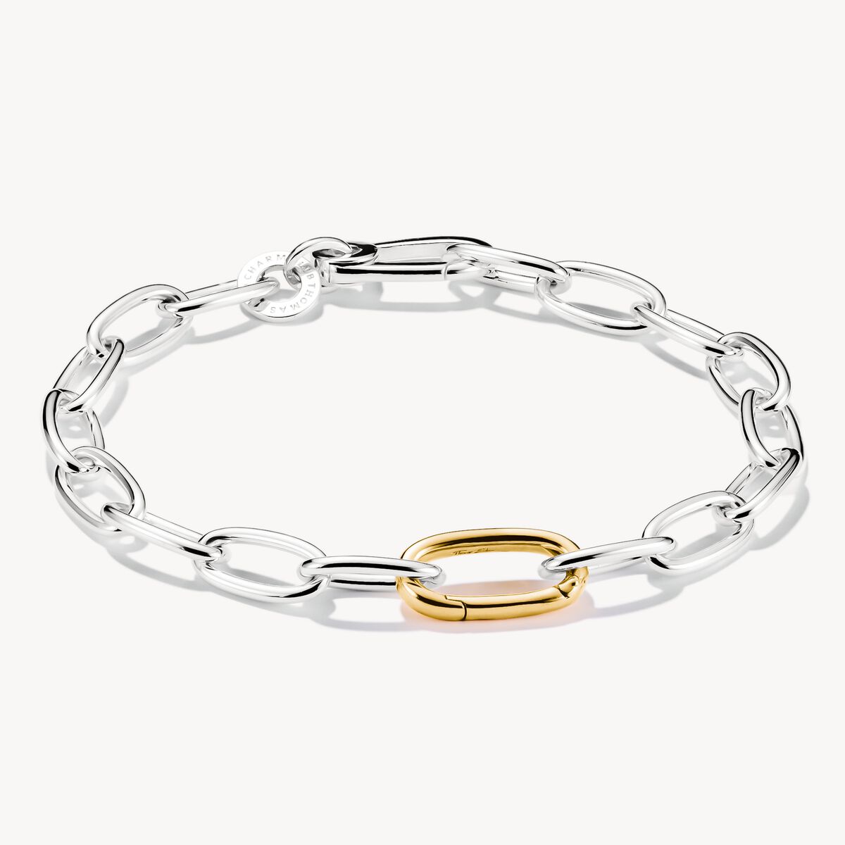 THOMAS SABO - Charm-Armband mit einem Connect Link groß Silber/Bicolor