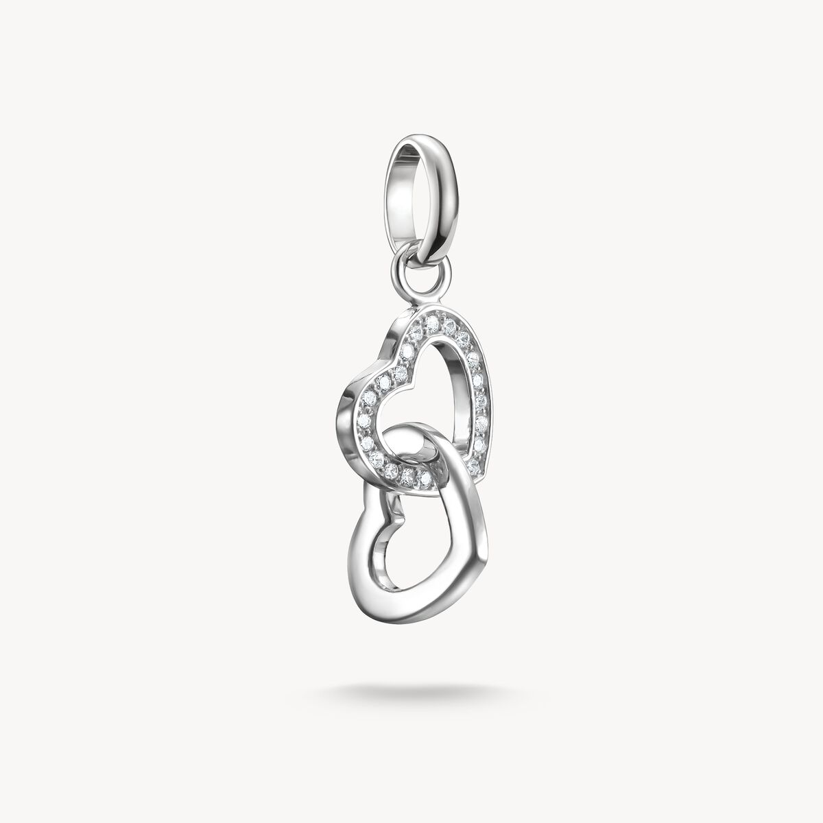 THOMAS SABO - Charm-Anhänger verschlungene Herzen Connect Silber