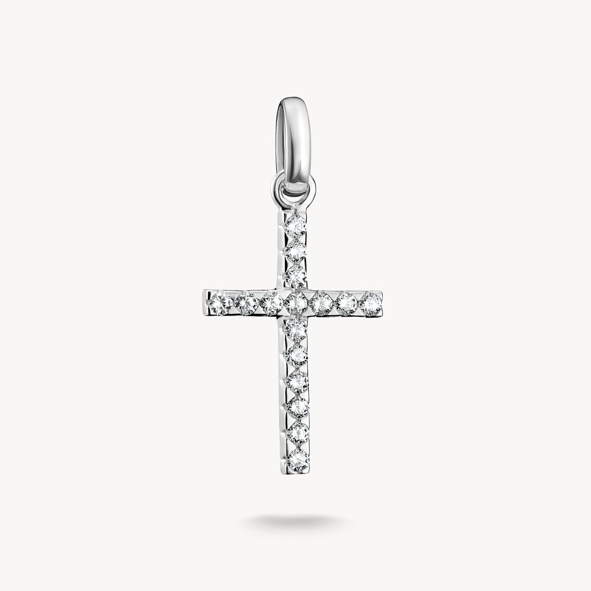 THOMAS SABO - Charm-Anhänger Kreuz mit Steinen Connect Silber