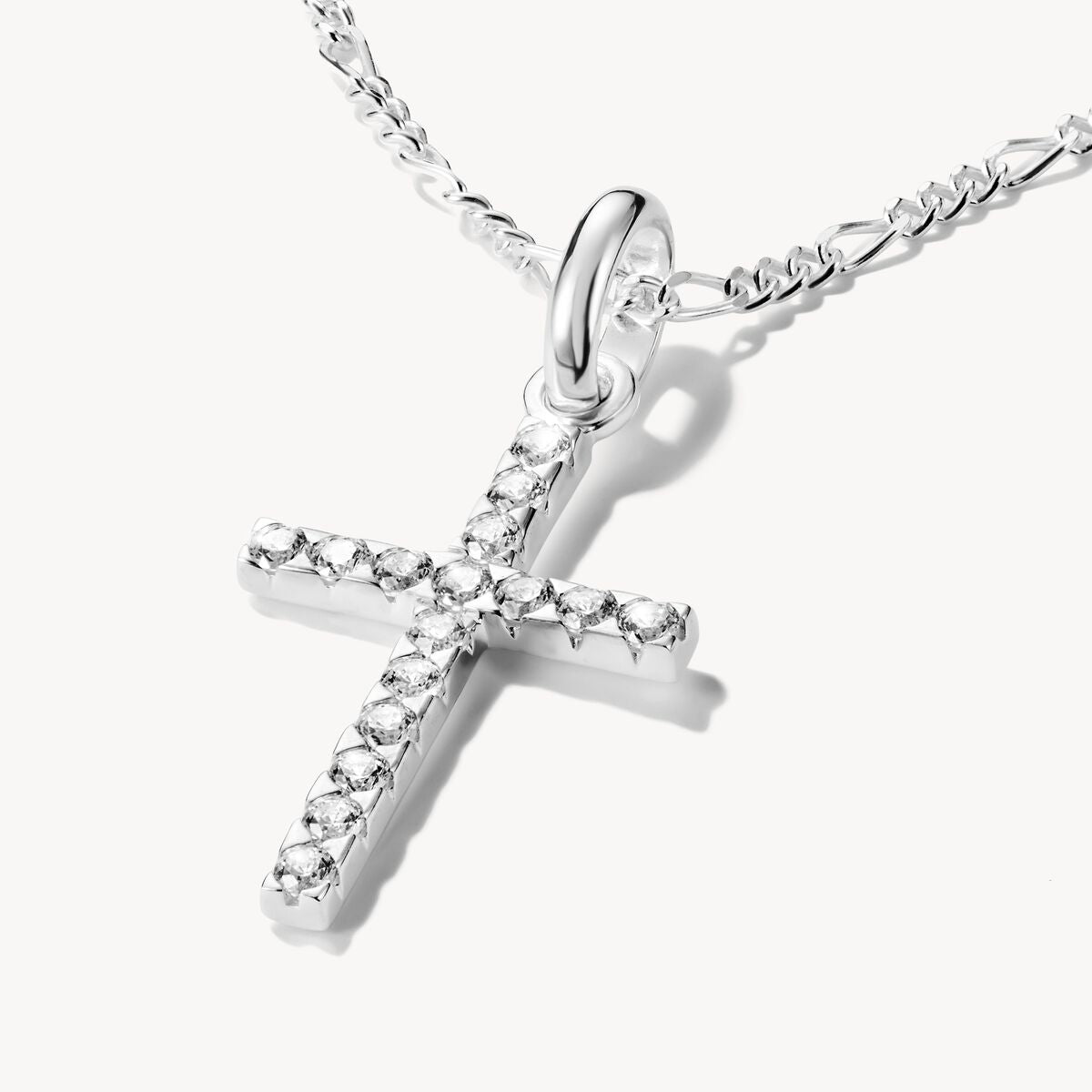 THOMAS SABO - Charm-Anhänger Kreuz mit Steinen Connect Silber