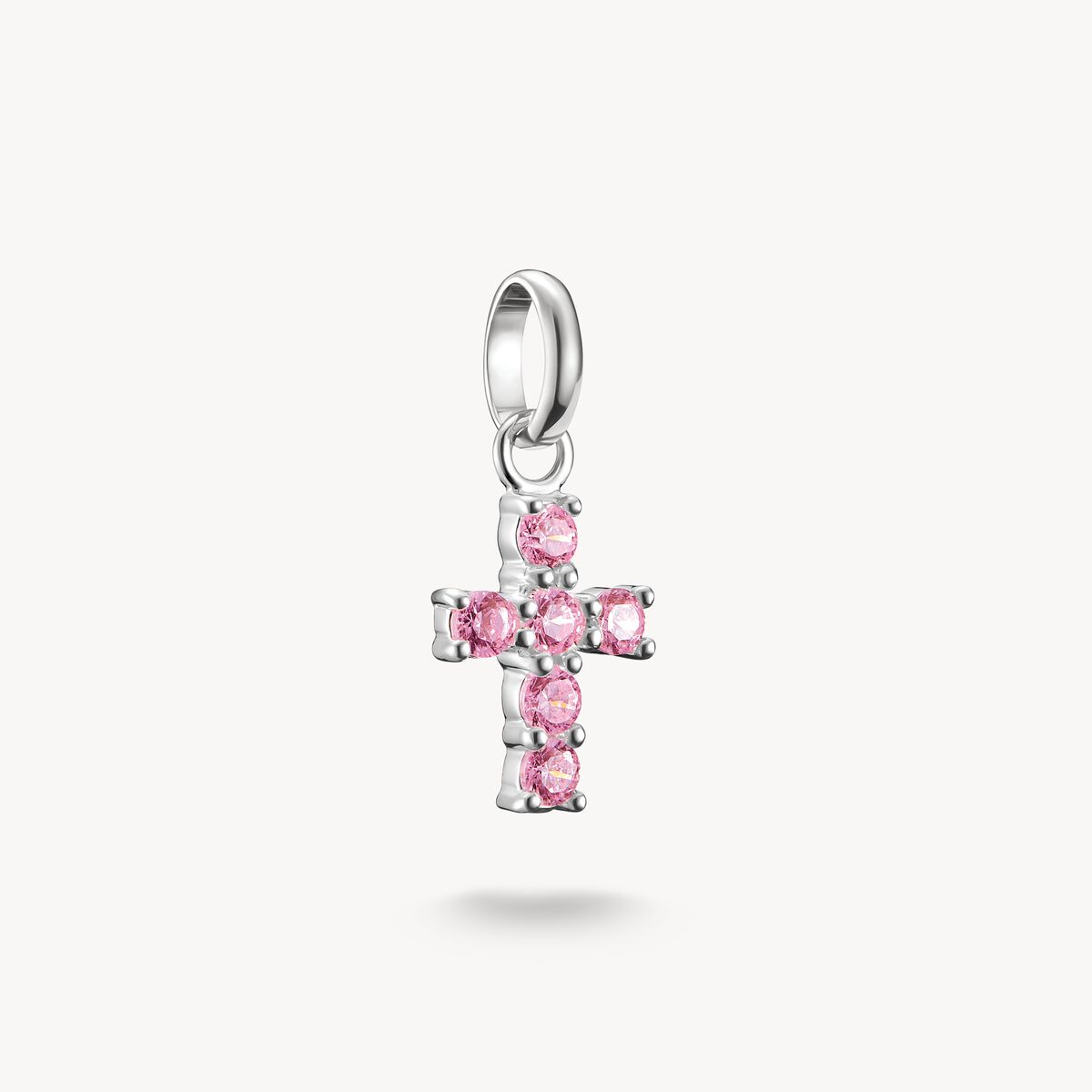 THOMAS SABO - Charm-Anhänger Kreuz mit Steinen Connect Silber