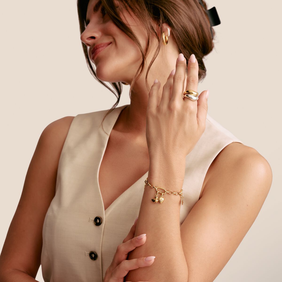 THOMAS SABO - Charm-Anhänger Herz mit Stern Connect