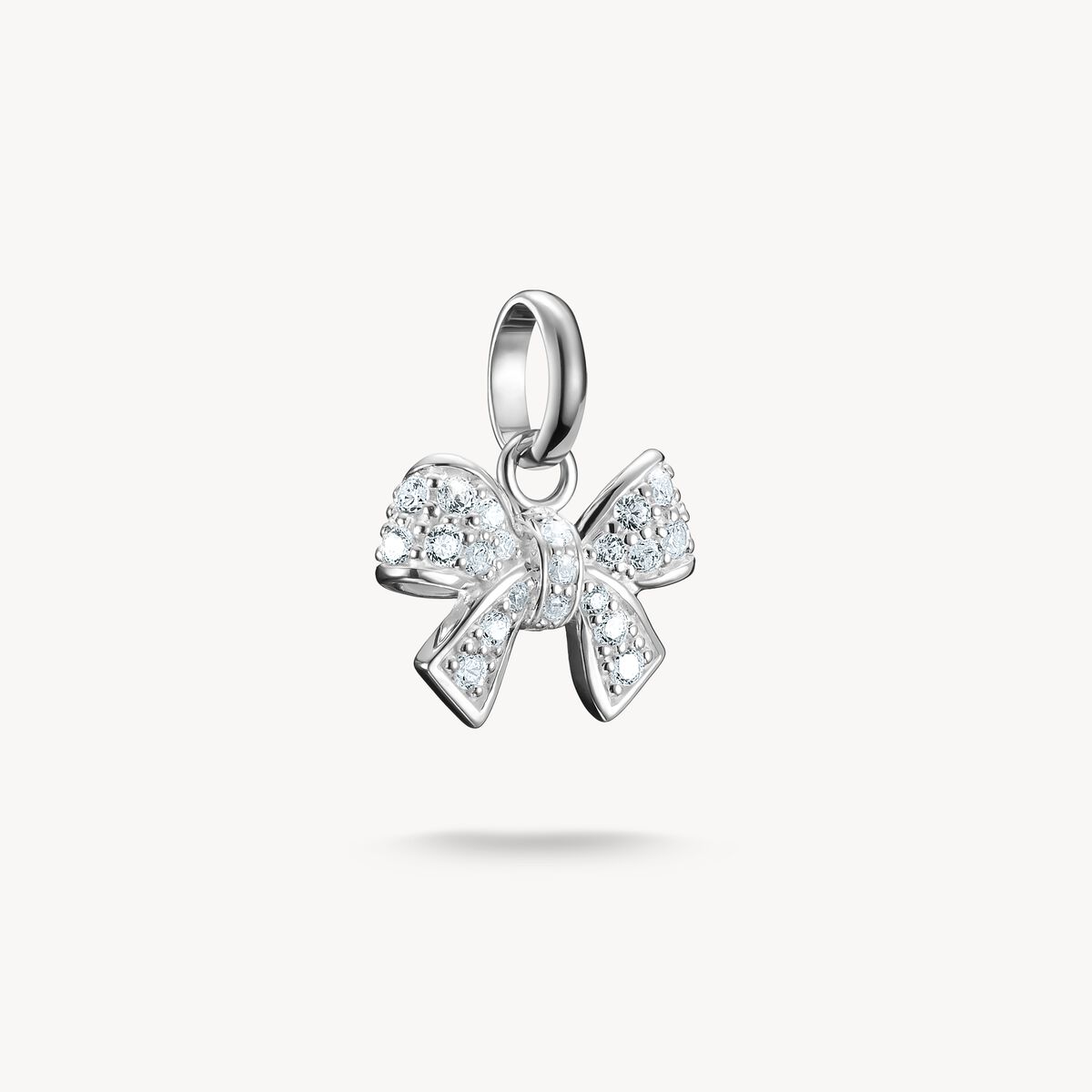 THOMAS SABO - Charm-Anhänger Schleife mit Steinen Connect Silber