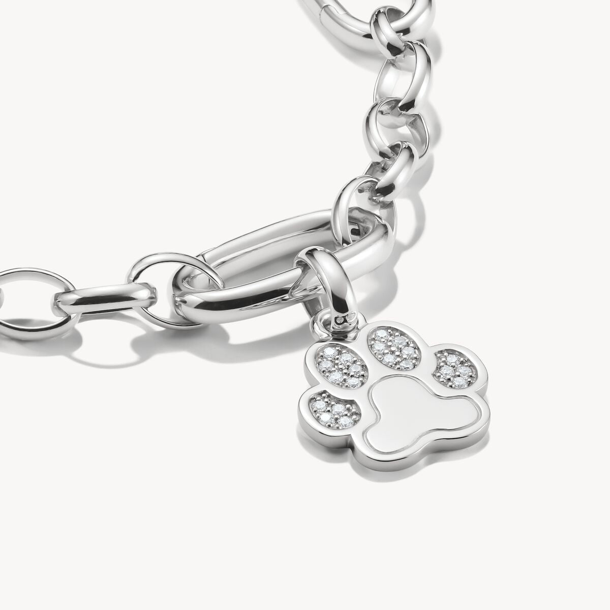 THOMAS SABO - Charm-Anhänger Pfote mit Steinen Connect