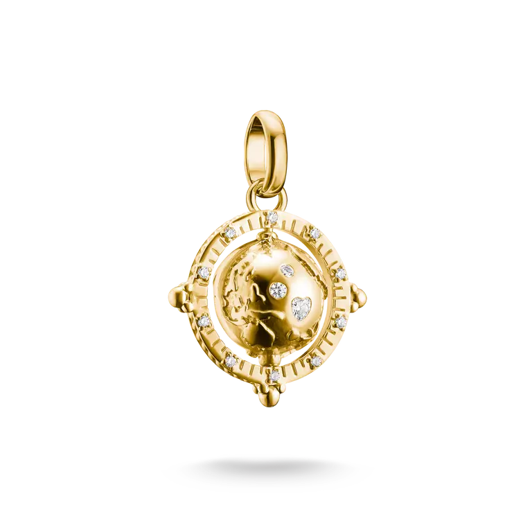 THOMAS SABO - Charm Erdkugel mit weißem Zirkonia – Connect
