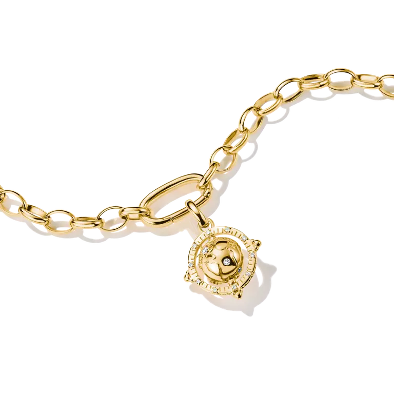 THOMAS SABO - Charm Erdkugel mit weißem Zirkonia – Connect