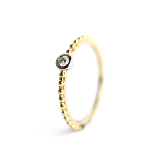 WILHELM MÜLLER - Verlobungsring Gelbgold mit Brillant 0,06 ct