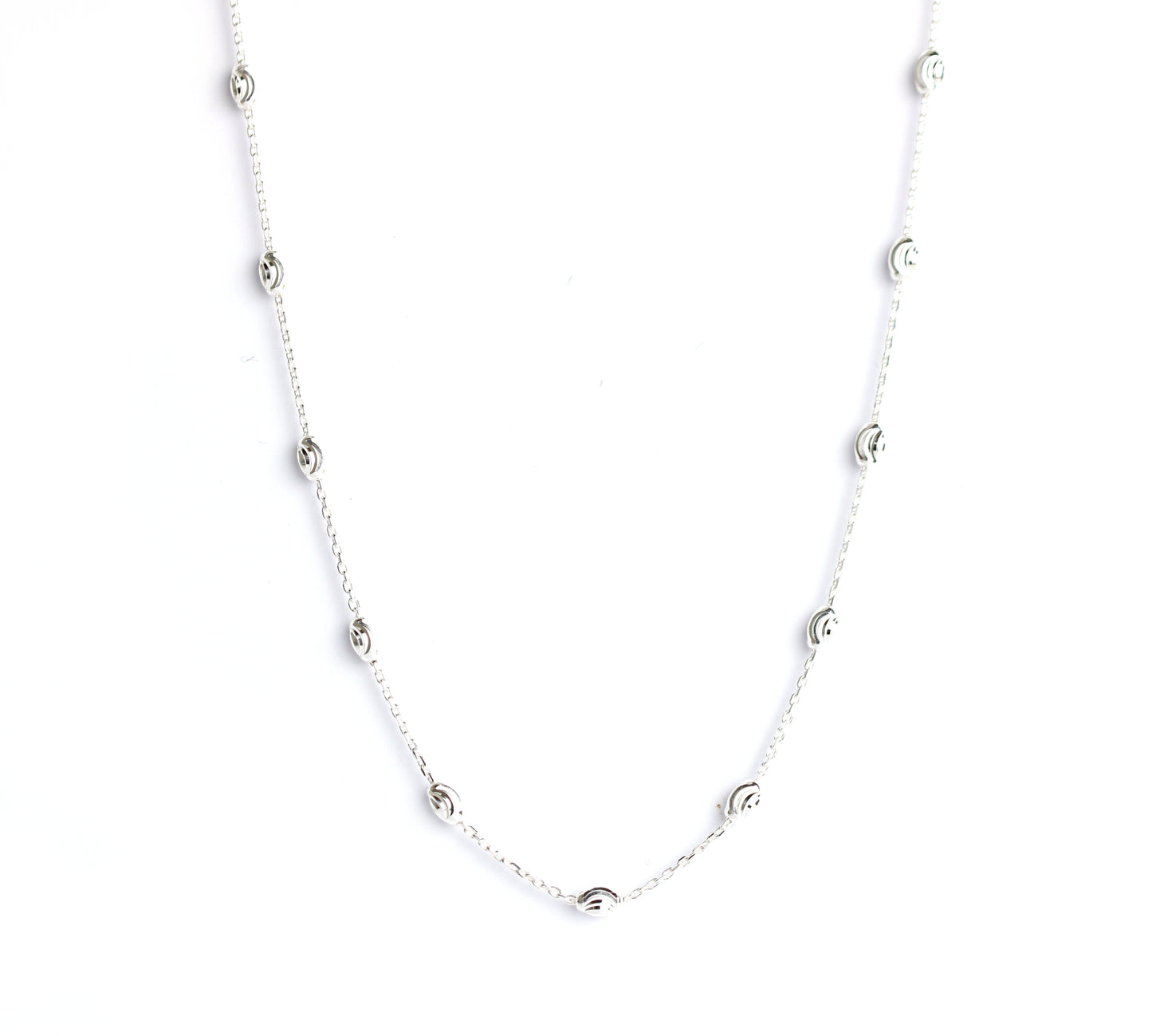 WILHELM MÜLLER - Halskette in Silber mit Ovalen Elementen