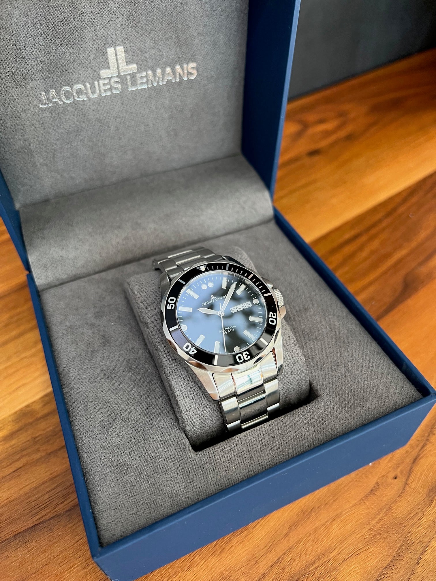 JACQUES LEMANS - Automatik Diver 1-1955A (UNGETRAGEN UND VERKLEBT)