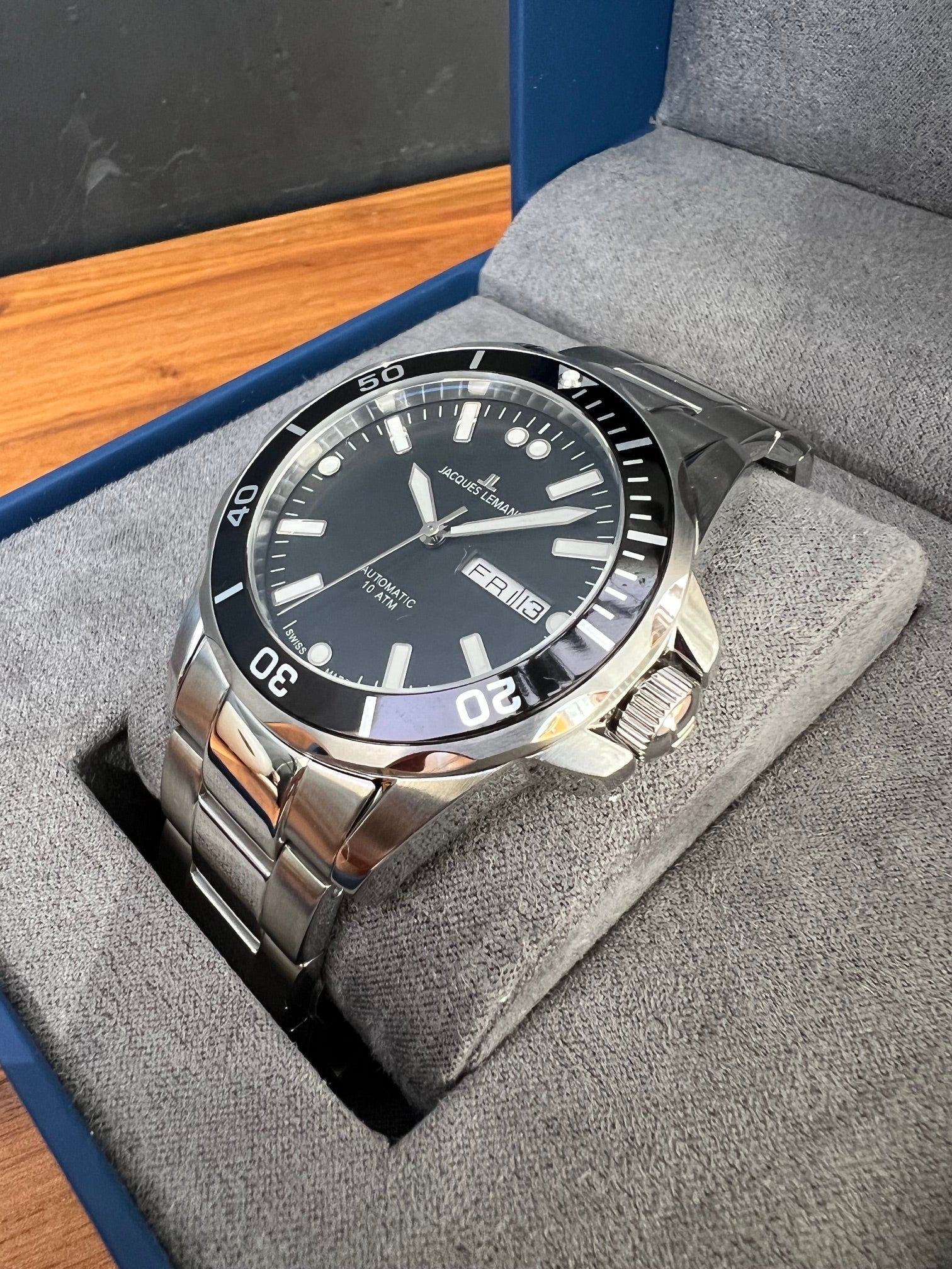 JACQUES LEMANS - Automatik Diver 1-1955A (UNGETRAGEN UND VERKLEBT)