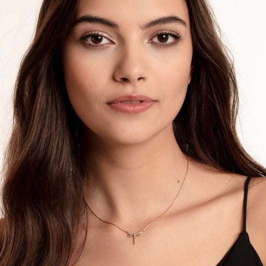 THOMAS SABO - Halskette mit Libelle in Silber vergoldet