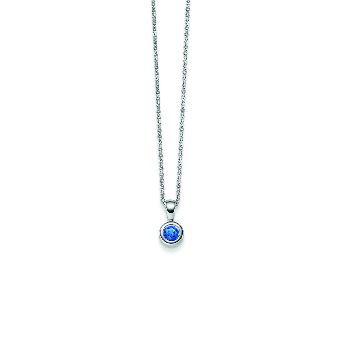 WILHELM MÜLLER - Halskette mit blauem Saphir Anhänger