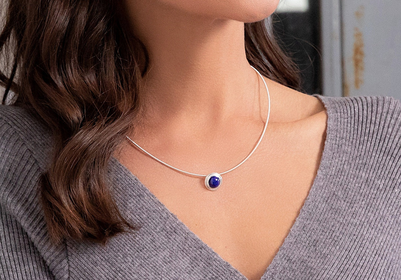 BASTIAN INVERUN - Anhänger Deep Ocean Collection in Silber mit tiefblauen Lapis