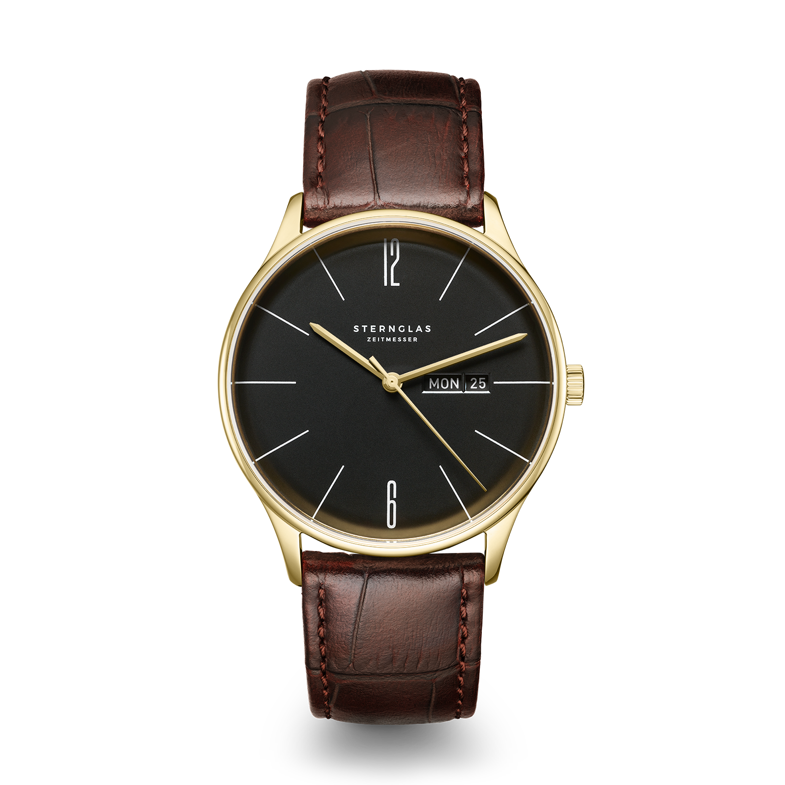 STERNGLAS - Berlin Piano schwarz 38mm Lederband