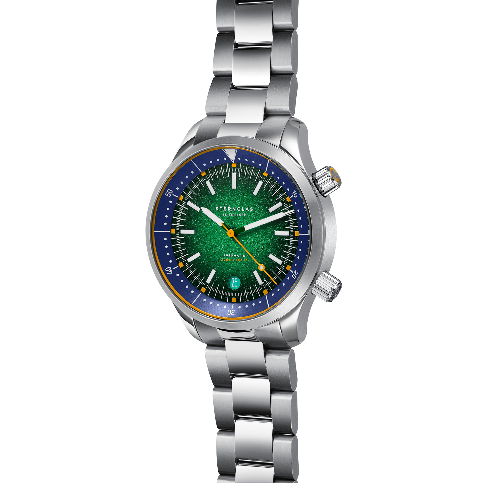 STERNGLAS - Merion grün-orange + Zusatzband - Juwelier Donkel