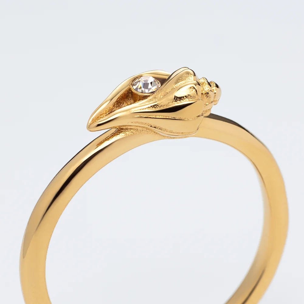 PAUL HEWITT - Sea Shell Ring aus recyceltem Edelstahl vergoldet