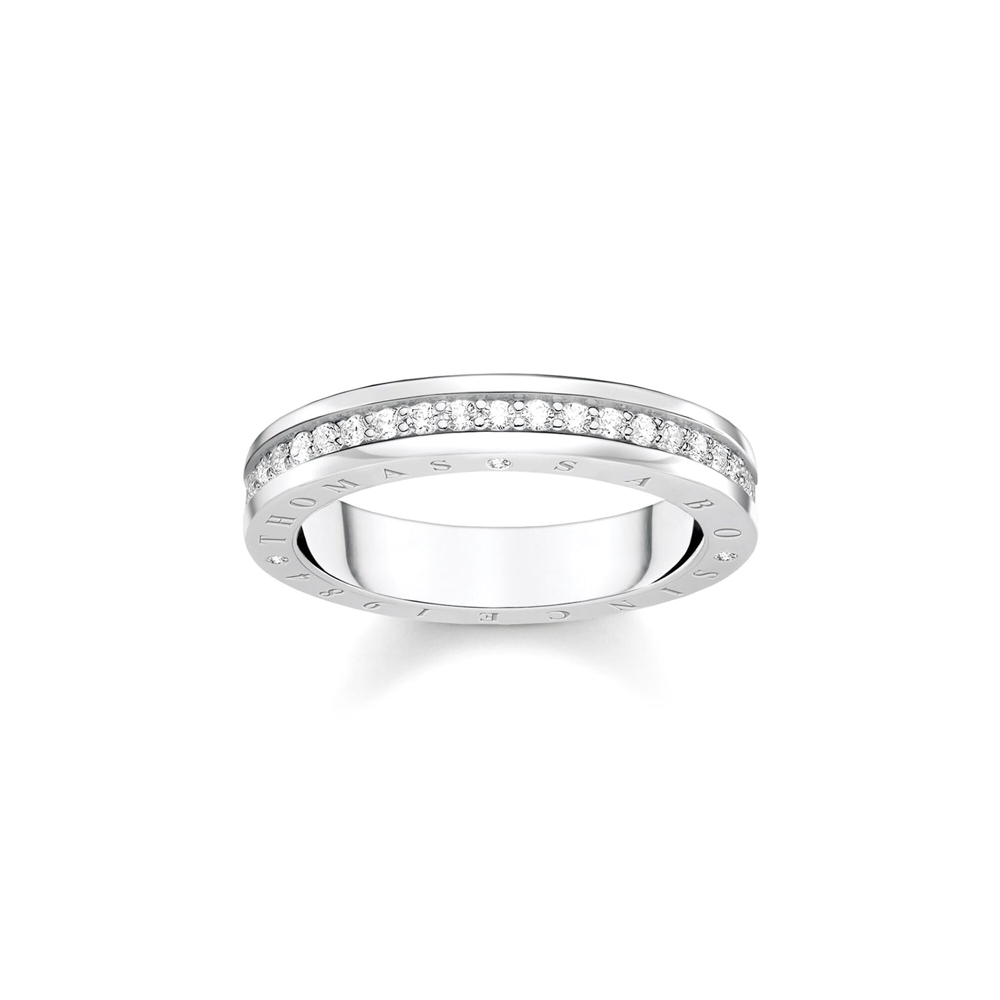 THOMAS SABO - Ring mit weißen Steinen Pavé Silber