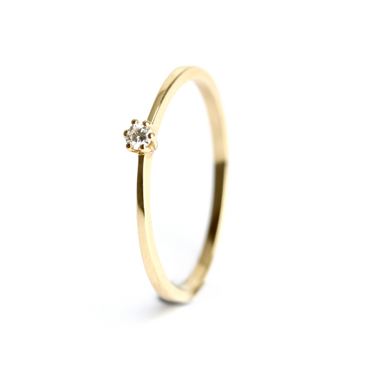 WILHELM MÜLLER - Verlobungsring Gold mit Brillant 0,05ct