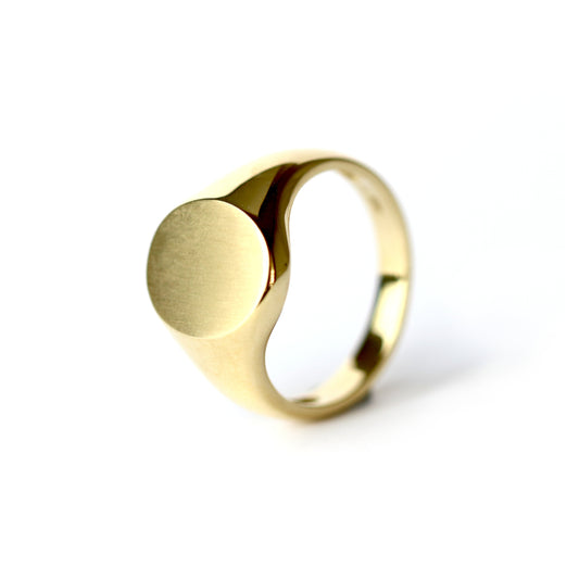 WILHELM MÜLLER - Ring in Gold poliert und teilweise mattiert zum gravieren