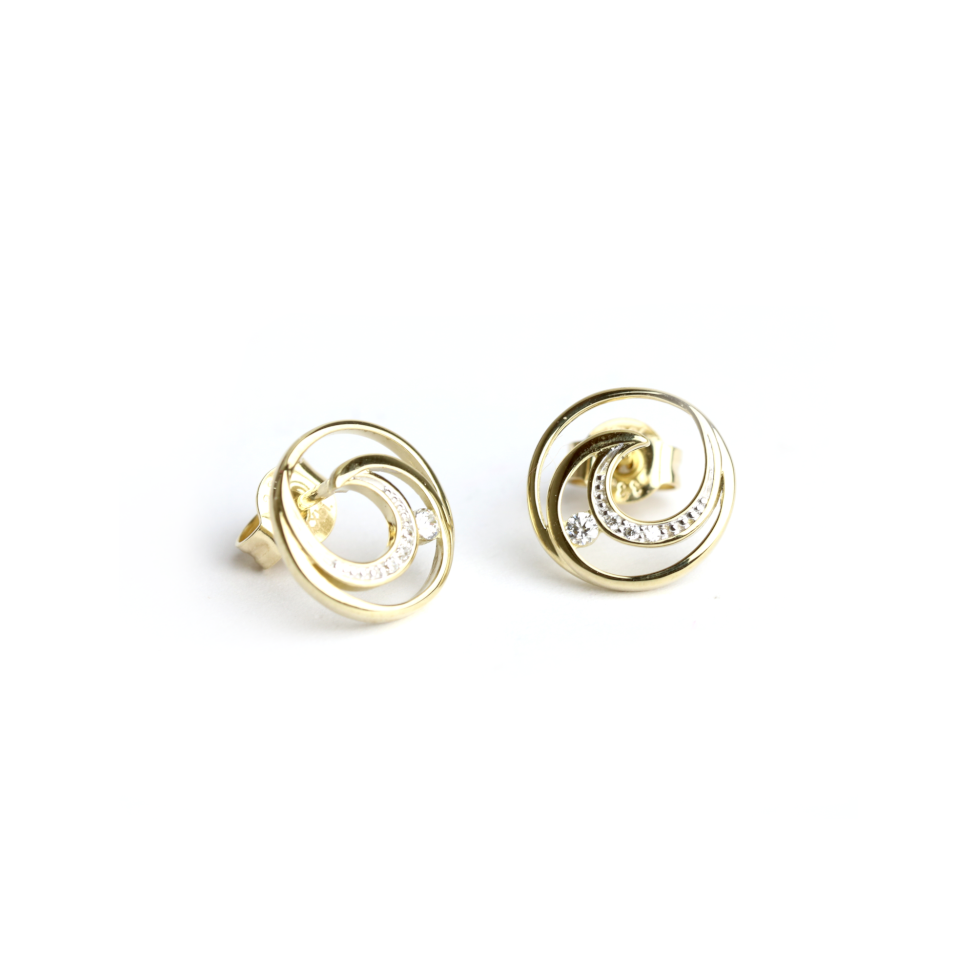 WILHELM MÜLLER - Ohrstecker in Gold mit Zirkonia