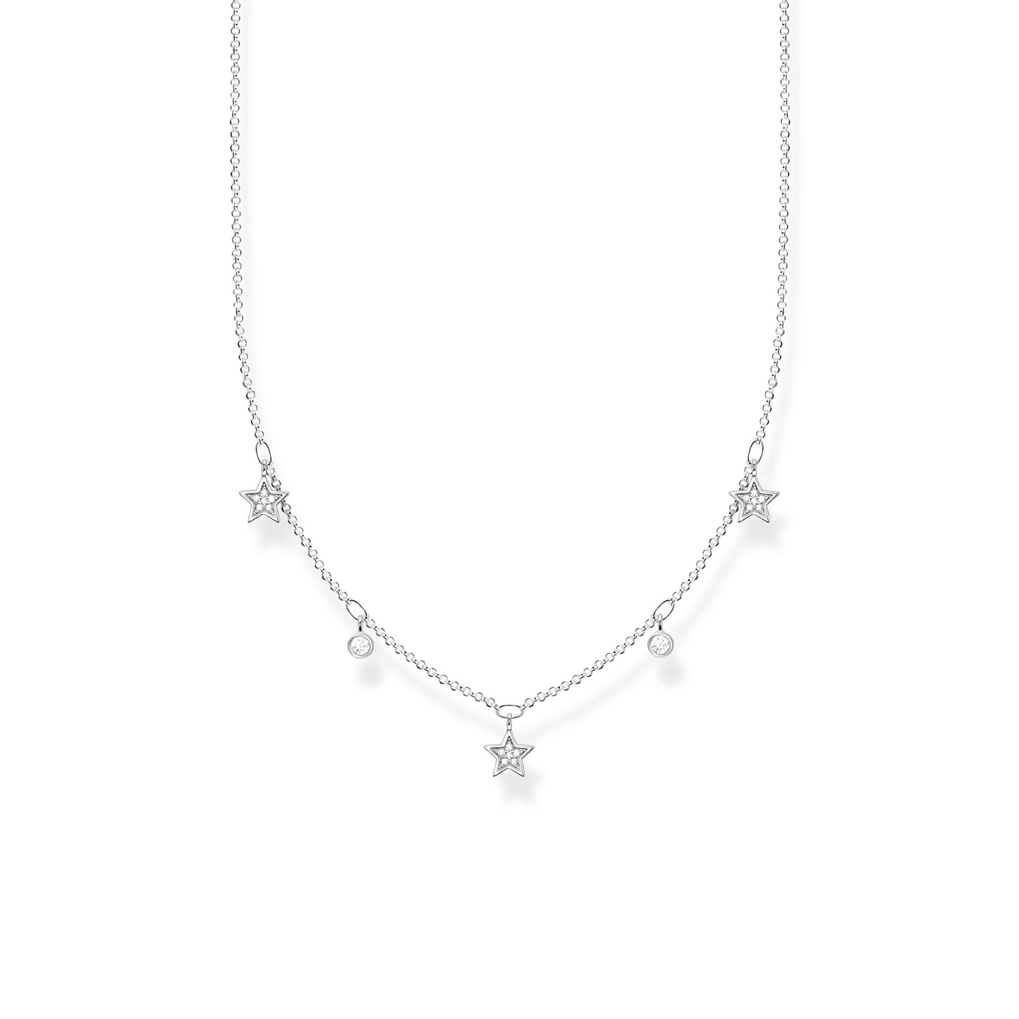 THOMAS SABO -  Halskette mit Sternen in silber