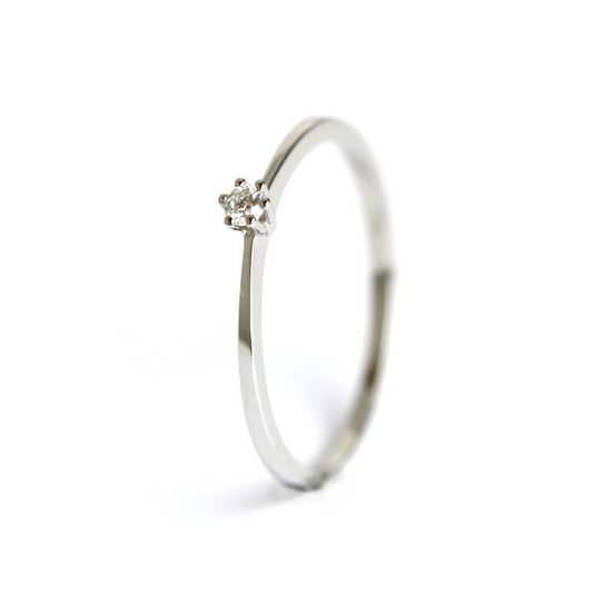 WILHELM MÜLLER - Verlobungsring Weißgold mit Brillanten 0,05 ct