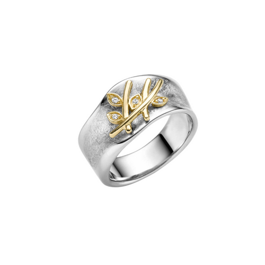 FRÖHLICH - Ring in Silber, teilweise vergoldet