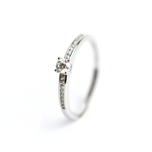WILHELM MÜLLER - Ring in Weißgold mit Zirkonia