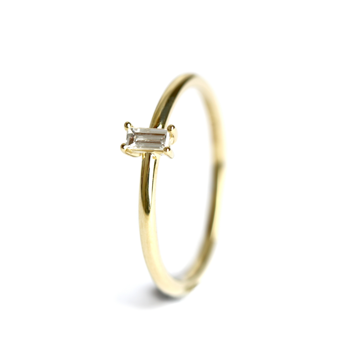 WILHELM MÜLLER - Ring in Gold mit Baguette Diamant 0,10 ct