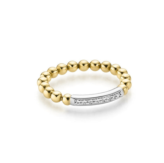 WILHELM MÜLLER - Ring flexibel in Bicolor Gold mit Brillanten