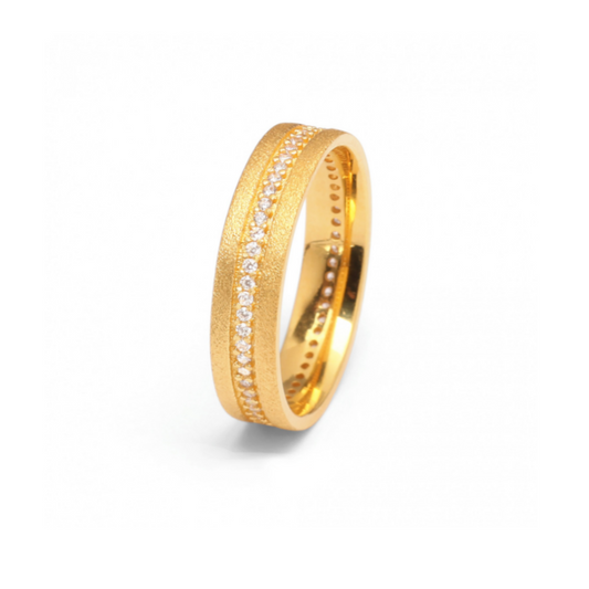 BERND WOLF -  Ring in Silber vergoldet Pascalini Designlinie Pavé mit Zirkonia
