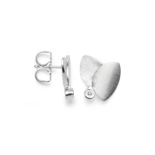BASTIAN INVERUN -  Ohrstecker Diamant-Design in Silber mit Brillant