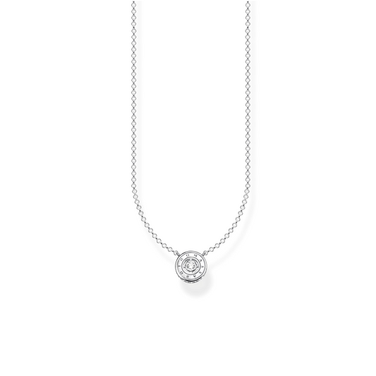 THOMAS SABO - Halskette Kreis mit weißem Stein Silber