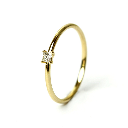 WILHELM MÜLLER - Verlobungsring in Gelbgold mit Brillant 0,10ct