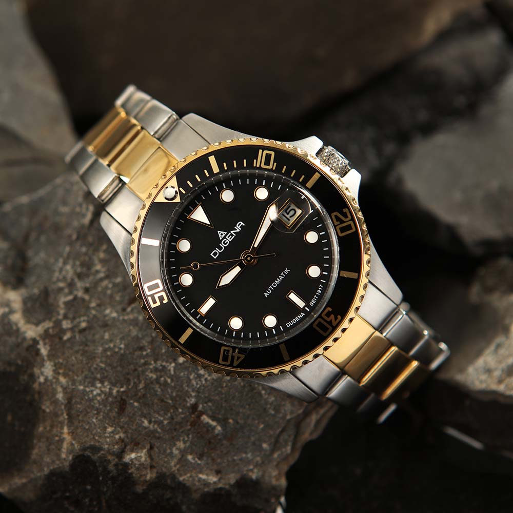 DUGENA - Diver Automatik Schwarz Bicolor - Juwelier Donkel