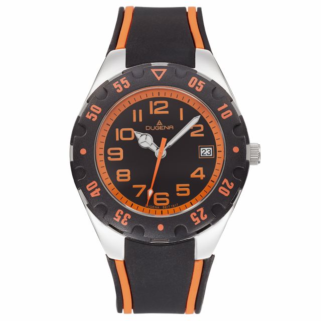 DUGENA - Diver Junior Schwarz Silber Kunststoff Schwarz Orange